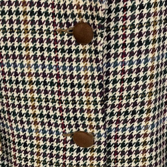 J. G Hook Vintage Puppy Tooth Academia Plaid Blazer Jacket Coat Wool Blend 6 - Picture 5 of 9